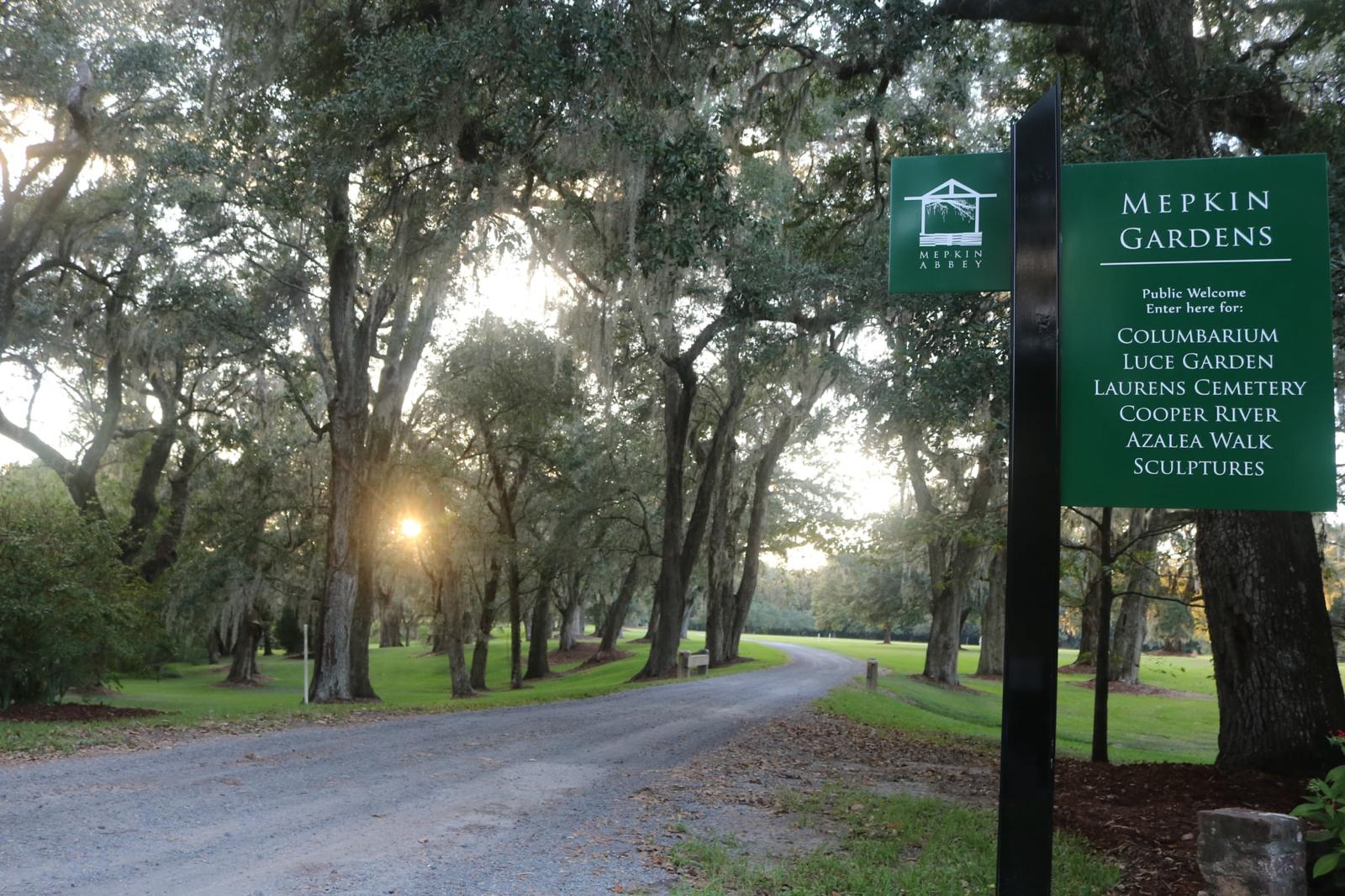Entrance to Mepkin Gardens at Mepkin Abbey